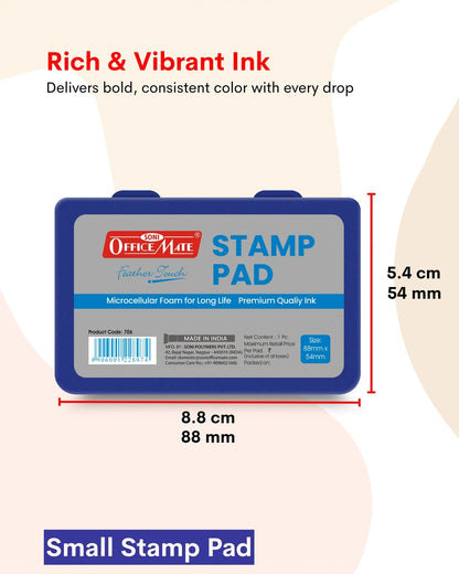 Stamp Pad – Blue, Long-Lasting Impressions, Quick-Drying Ink for Any Project