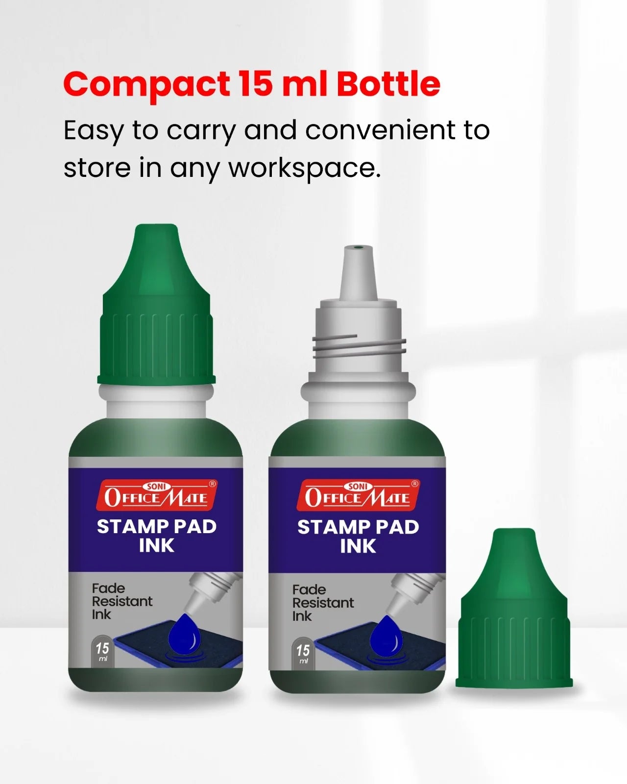 Stamp Pad Refill Ink – 15 ml, Long-Lasting Impressions, Quick-Drying Ink for Any Project