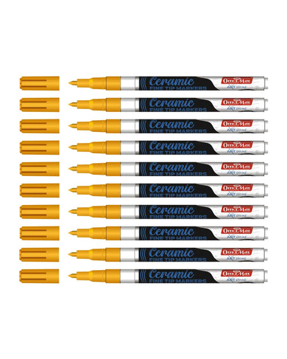 Fine Tip Ceramic Marker Set (10pcs) – Ideal for Ceramic Art, Smudge proof Ink  