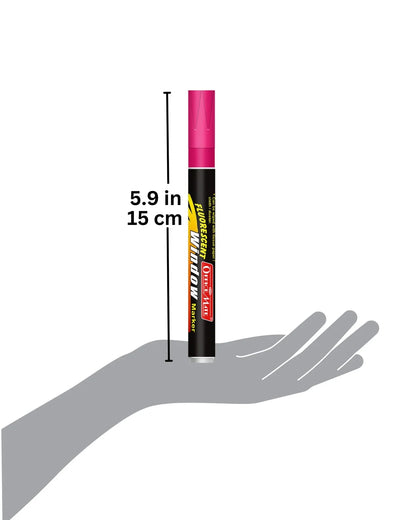 Fluorescent Window Markers / Chalk Markers (10 Pcs) Bright, Bold, Easy Erase