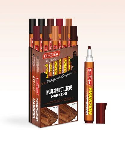 Furniture Markers (10pcs) – Precision Touch-Ups, Rich Wood Tone Colours