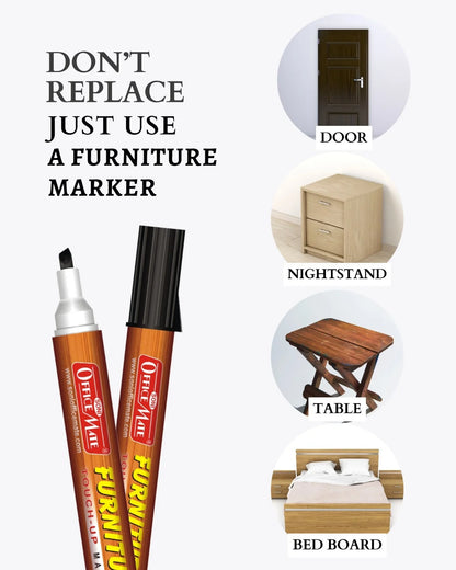 Furniture Markers (5pcs) – Precision Touch-Ups, Rich Wood Tone Colours