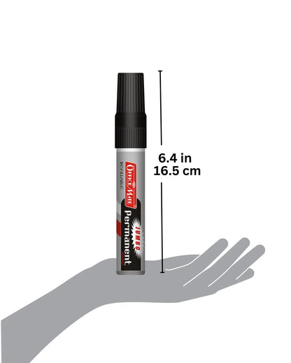 Jumbo Permanent Markers (6 pcs), Extra-Wide Tip, Versatile Use, Quick-Drying, Multi-Surface Marker