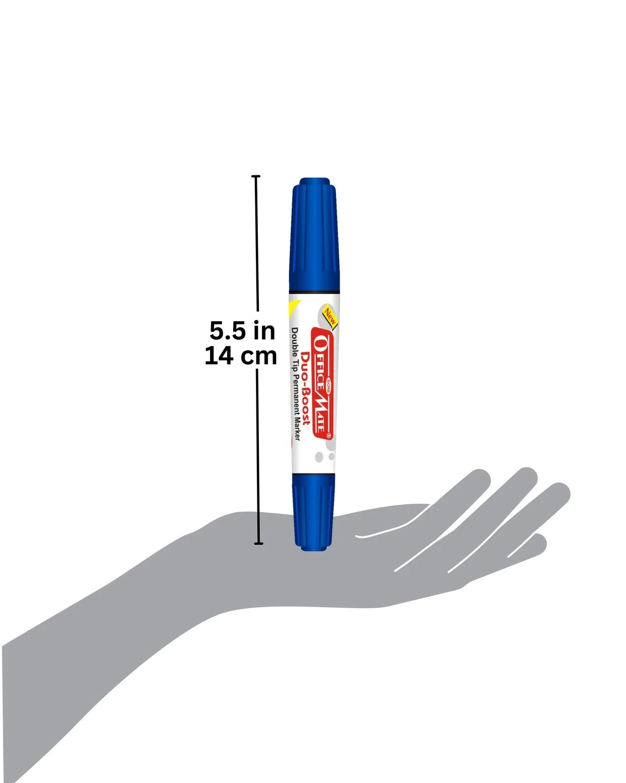 Permanent Marker Double Tip (Bullet + Chisel Tip) – Pack of 10, Quick-Drying, Multi-Surface Marker