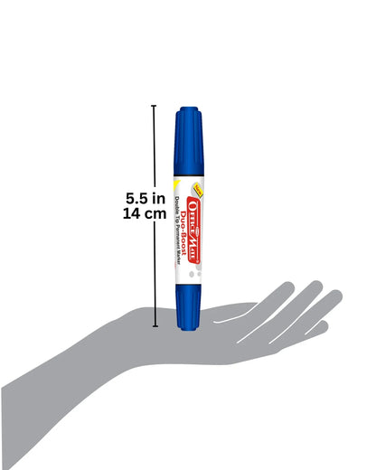 Permanent Marker Double Tip (Bullet + Chisel Tip) – Pack of 10, Quick-Drying, Multi-Surface Marker
