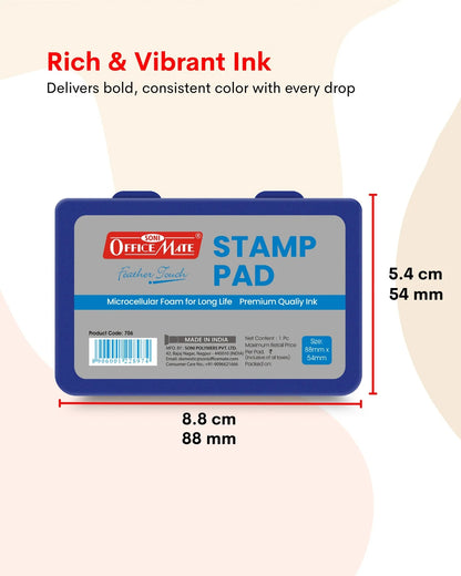 Stamp Pad Combo (4 Stamp Pads + 4 Inks), Long-Lasting Impressions, Quick-Drying Ink for Any Project