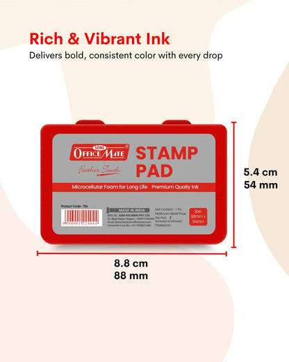 Stamp Pad Combo (4 Stamp Pads + 4 Inks), Long-Lasting Impressions, Quick-Drying Ink for Any Project