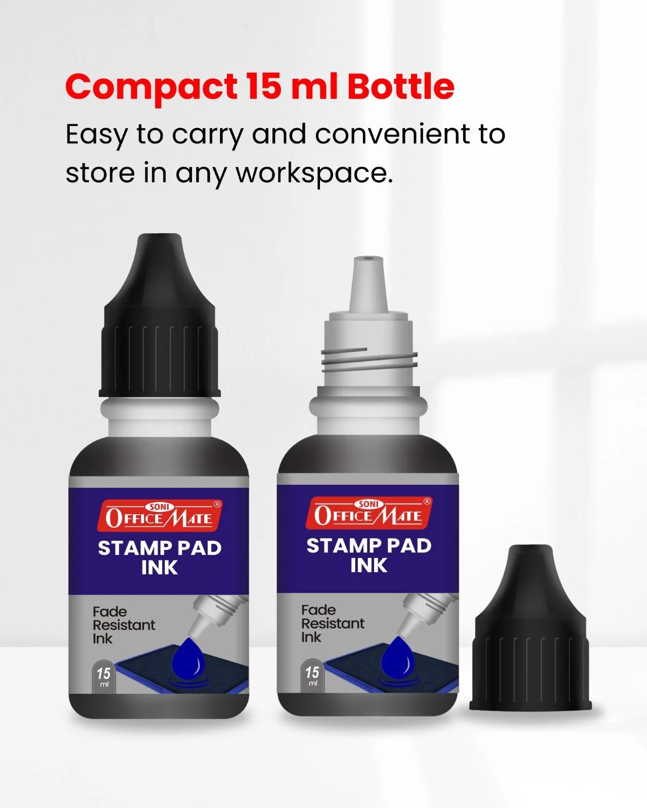 Stamp Pad Refill Ink – 15 ml, Long-Lasting Impressions, Quick-Drying Ink for Any Project