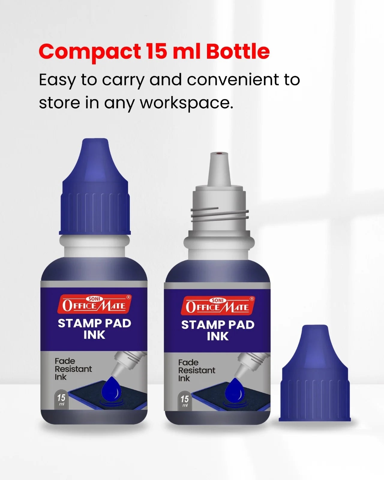 Stamp Pad Refill Ink – 15 ml, Long-Lasting Impressions, Quick-Drying Ink for Any Project