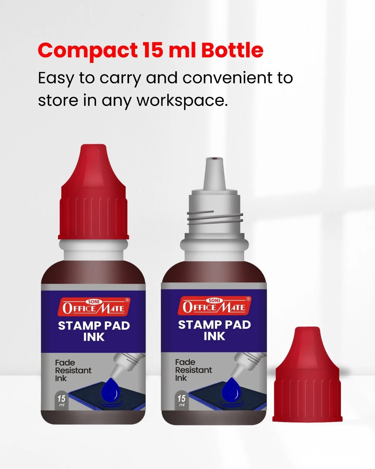 Stamp Pad Refill Ink – 15 ml, Long-Lasting Impressions, Quick-Drying Ink for Any Project