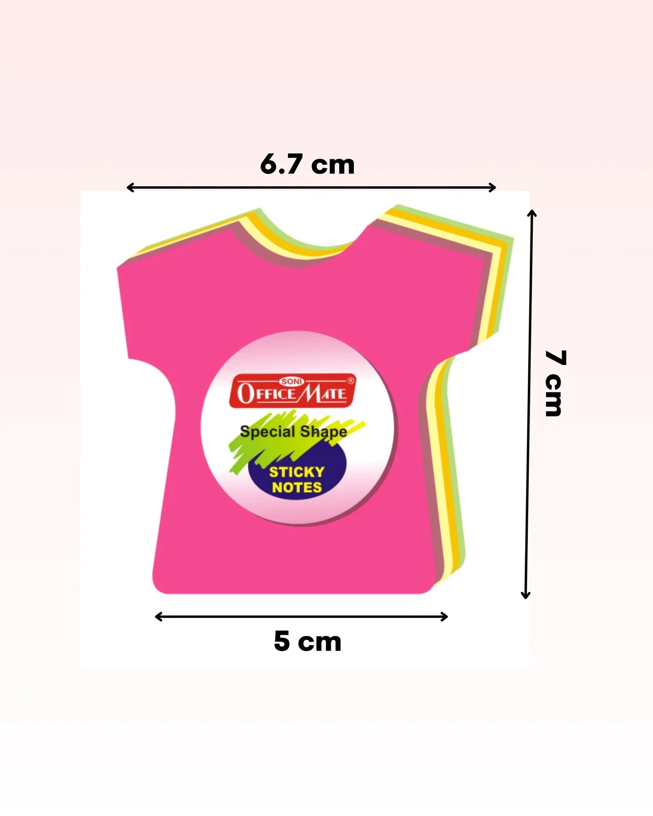 Multi-Shape Fluorescent Sticky Notes – 100 Sheets, Bright and Colourful Designs, Effective Note-Taking & Organizing