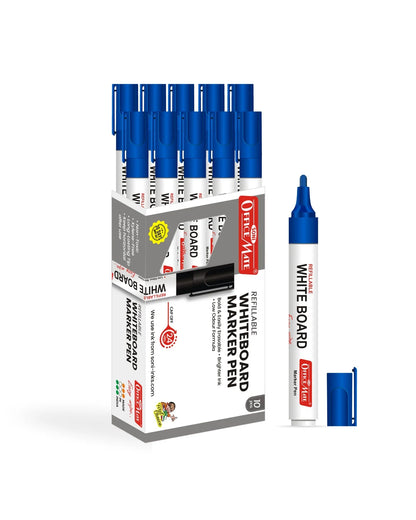 Whiteboard Marker (10 pcs), Vibrant Colours, Eco-friendly, Easy Wipe