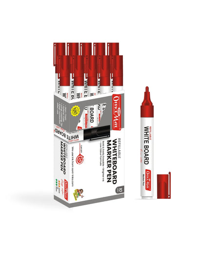 Whiteboard Marker (10 pcs), Vibrant Colours, Eco-friendly, Easy Wipe