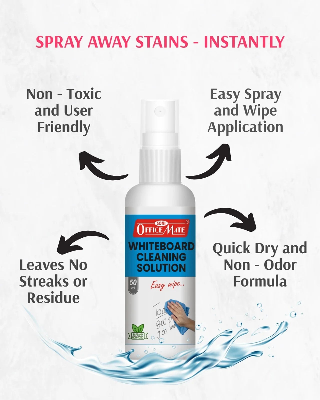 Whiteboard Marker Starter Kit, Clean & Bold Writing, Easy Maintenance