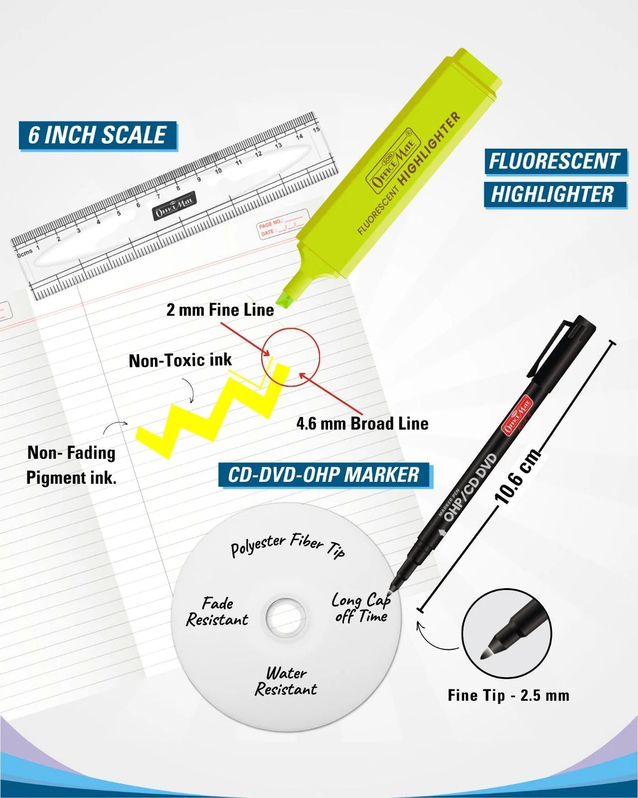 Executive Kit, Assorted 14 Stationery Items, Perfect for Home, School, and Office