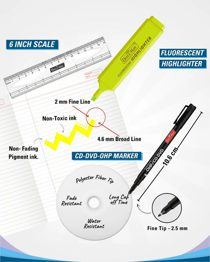 Executive Kit, Assorted 14 Stationery Items, Perfect for Home, School, and Office