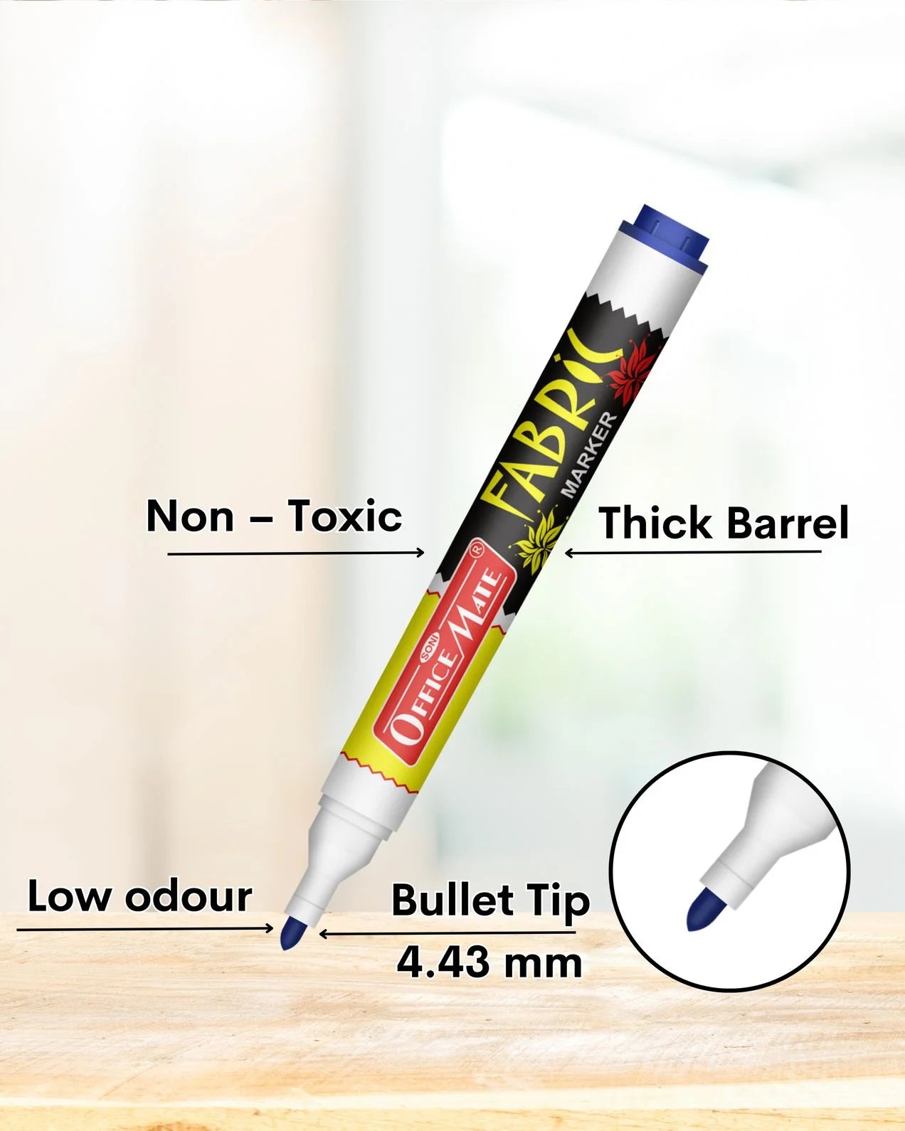 Fabric Markers – DIY Marker, Wash Resistant, Vivid Colours, Works on all Fabric Surfaces