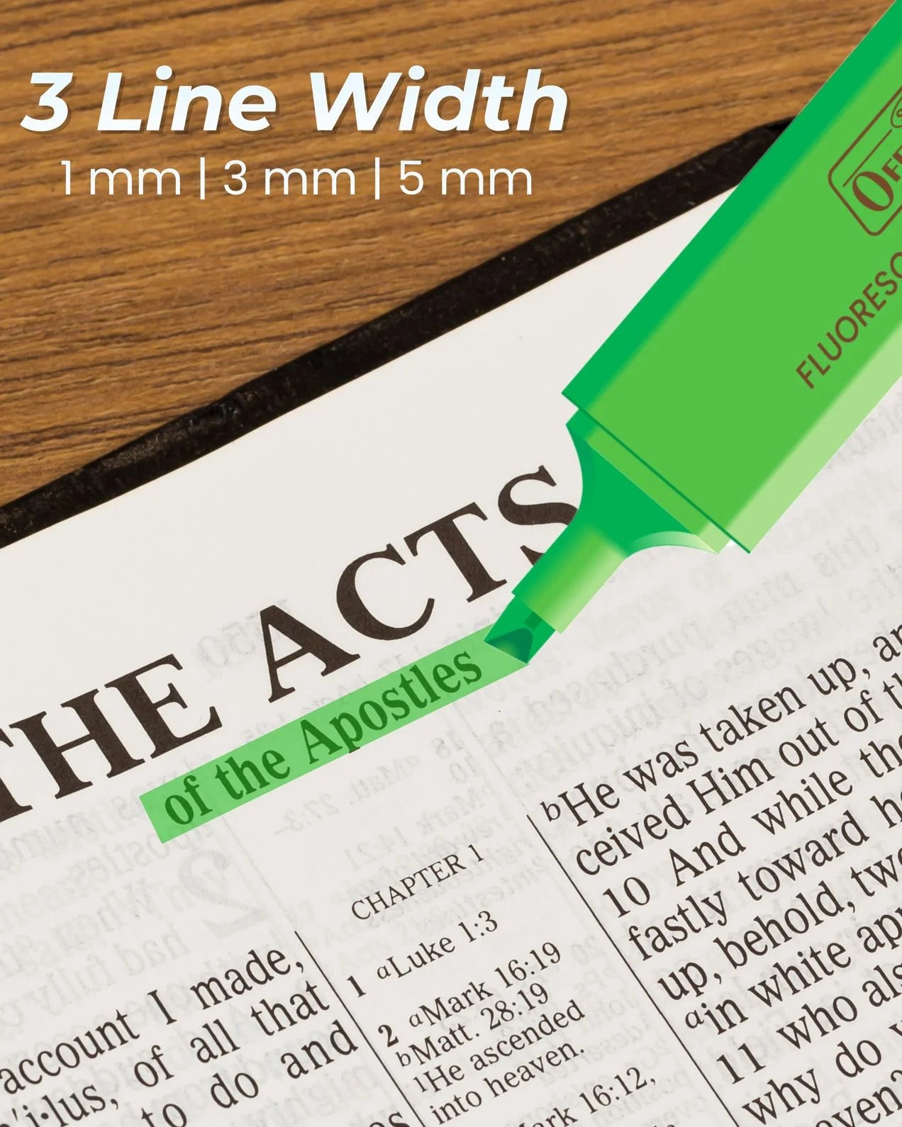 Fluorescent Highlighters (10pcs) – Vibrant Colors, Smooth Flow, 3x Longer Lasting