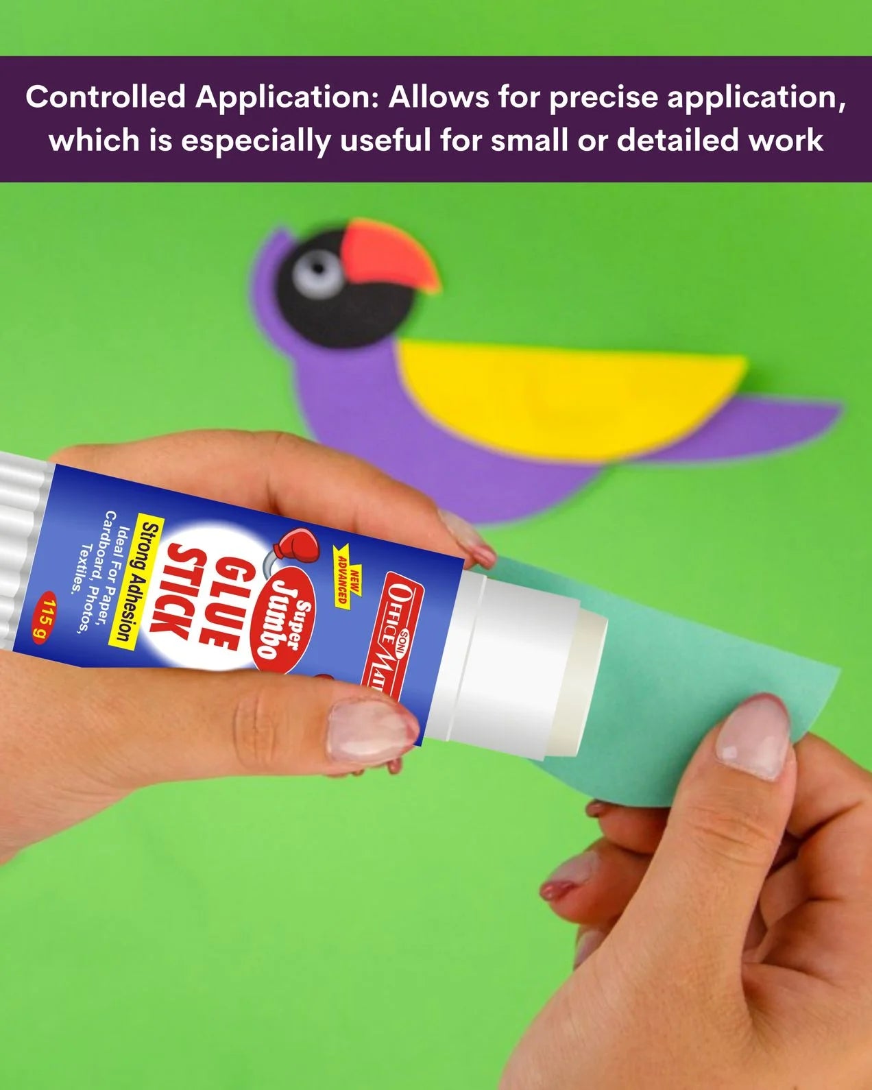 Super Jumbo Glue Stick - 115g (1pcs), Superior Adhesion, Quick-Drying for School, Office, Crafts, and Home Projects