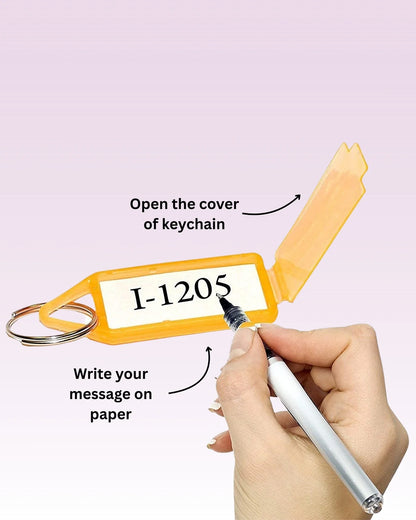 Keychain Jar (50pcs), Organized Key Storage with Labels