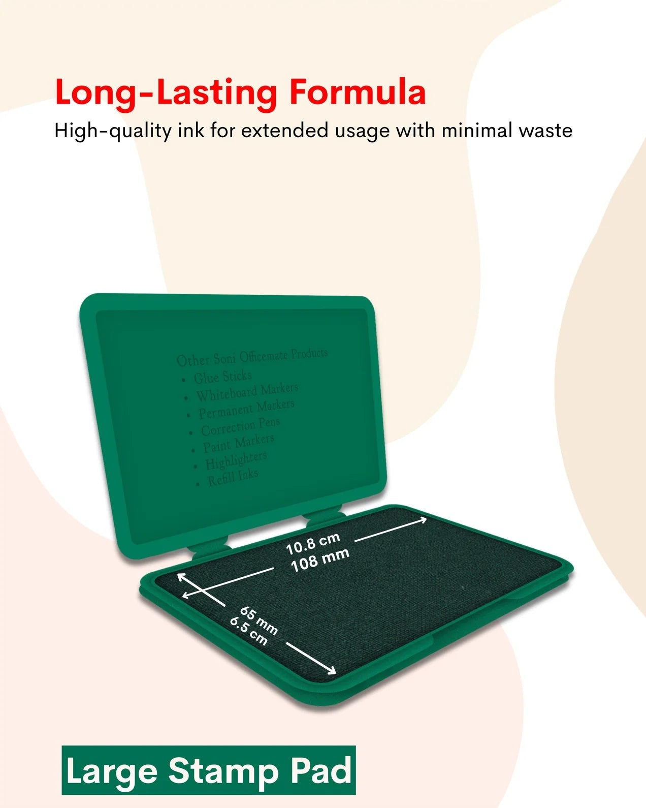 Stamp Pad – Green, Long-Lasting Impressions, Quick-Drying Ink for Any Project