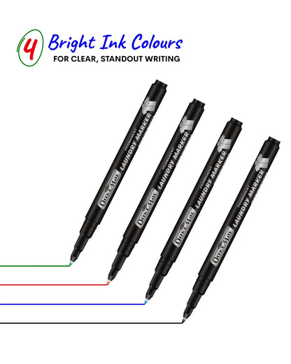 Fine Tip Laundry Markers (10pcs) – Permanent Ink, Non-Toxic, Fade-Resistant