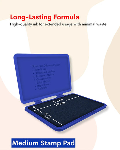 Stamp Pad – Blue, Long-Lasting Impressions, Quick-Drying Ink for Any Project