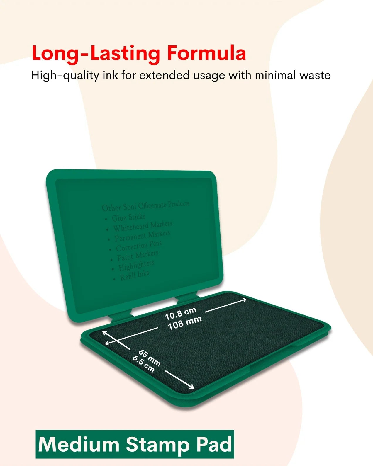 Stamp Pad – Green, Long-Lasting Impressions, Quick-Drying Ink for Any Project