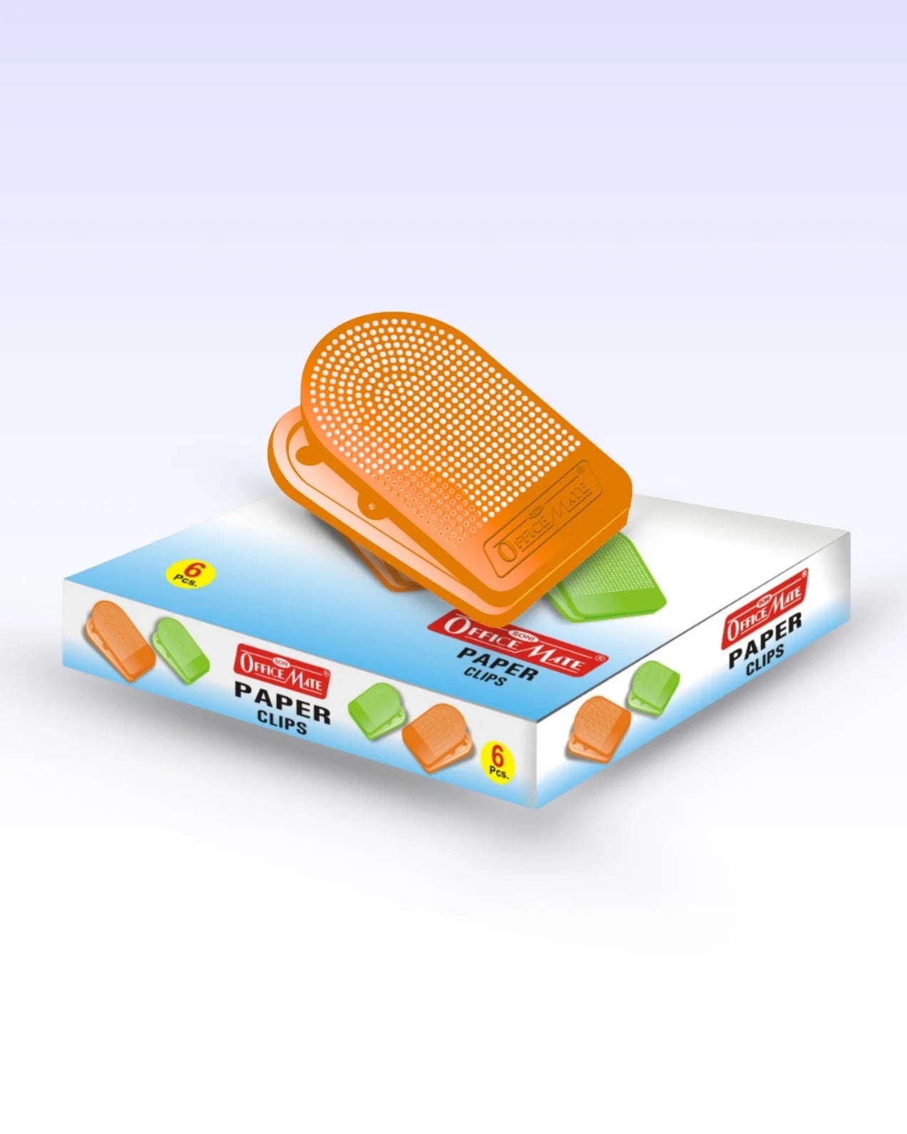 Multi-coloured Paper Clips (6pcs), Strong Grip, Vibrant Colors