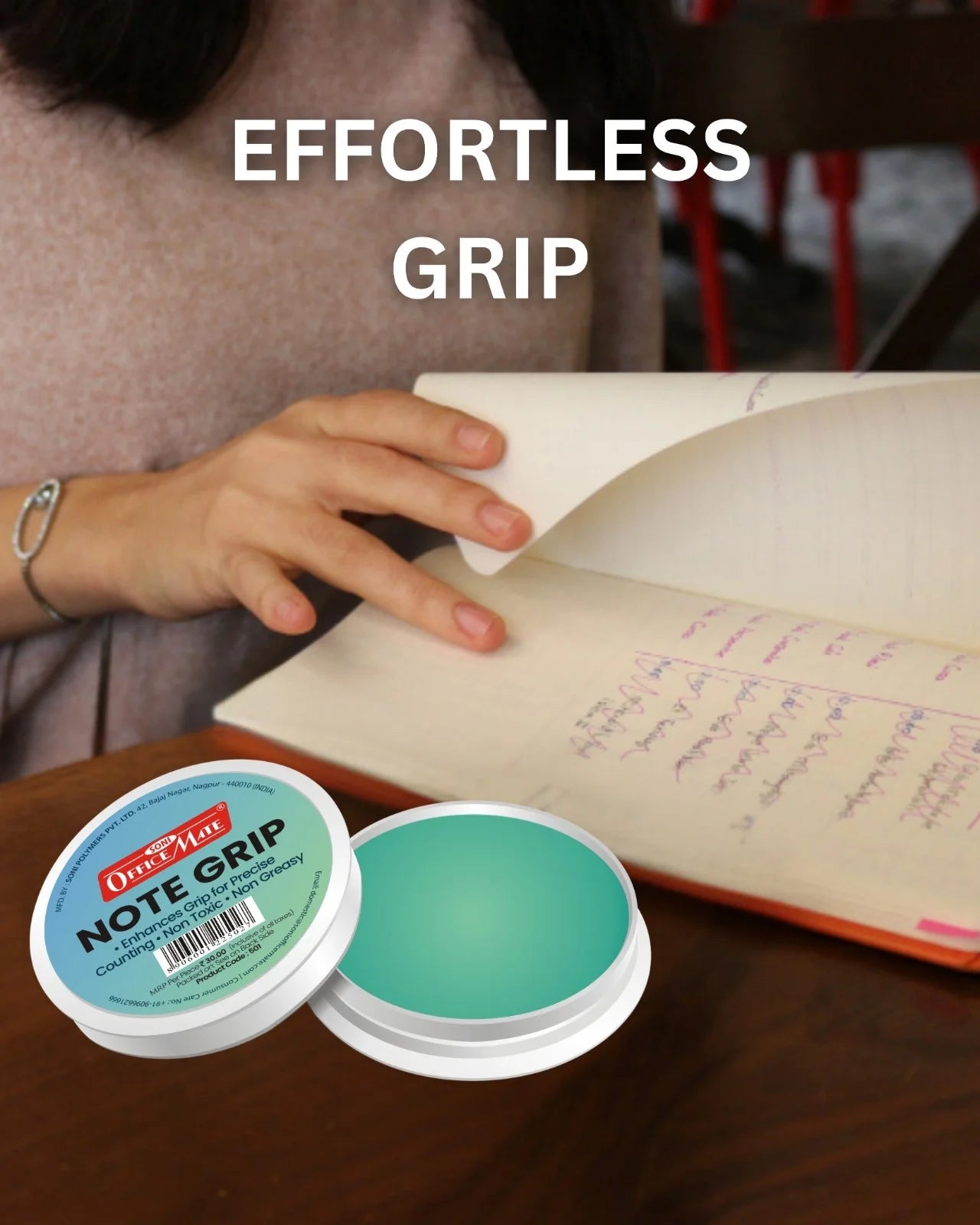 Note Grip (10g) – Pack of 2, Long-Lasting Hold, Non-Toxic, Residue-Free