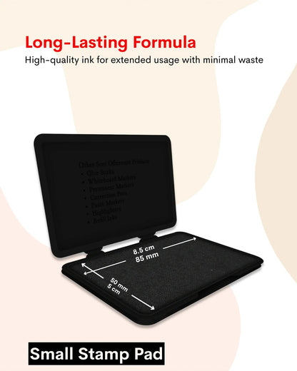 Stamp Pad – Black, Long-Lasting Impressions, Quick-Drying Ink for Any Project