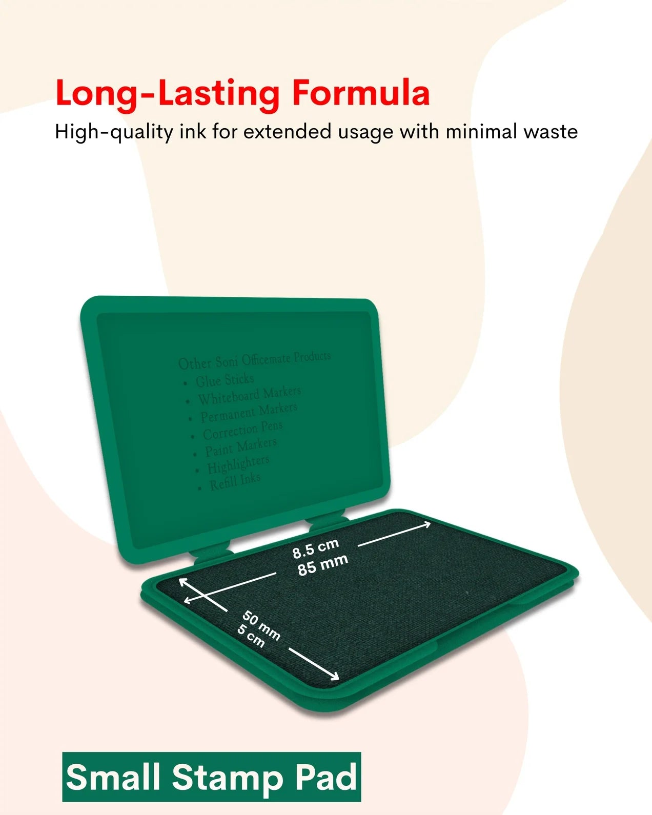 Stamp Pad – Green, Long-Lasting Impressions, Quick-Drying Ink for Any Project