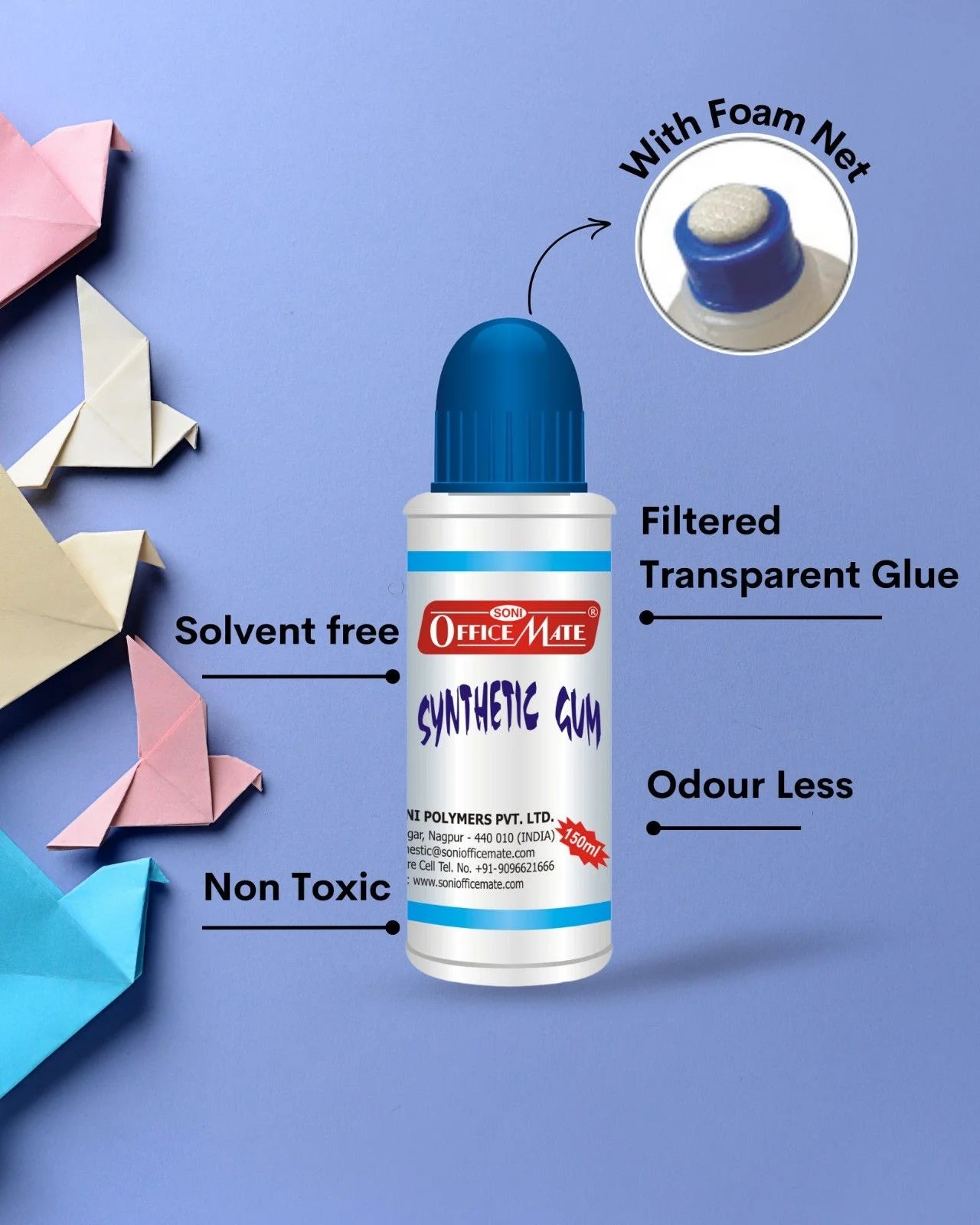 Synthetic Gum (150ml) – Pack of 2, Quick-Drying, Transparent & Multi-Purpose Adhesive