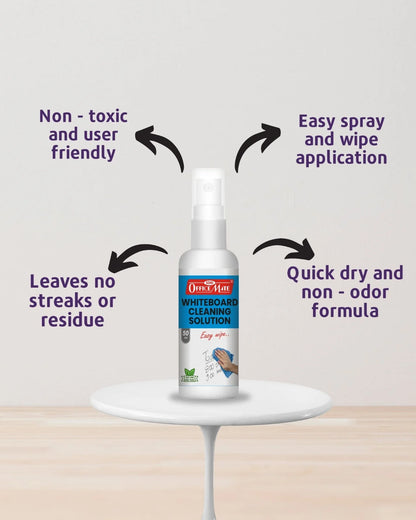 Whiteboard Cleaning Solution (50ml) (1pcs), Spotless Wipes, Eco-Friendly