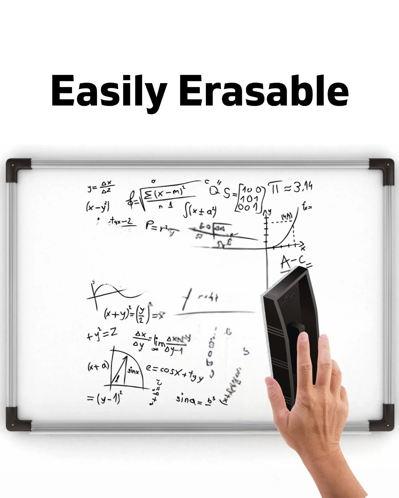 Whiteboard Duster with 2 Marker Slots (Without Markers), Ultimate Convenience, Multipurpose