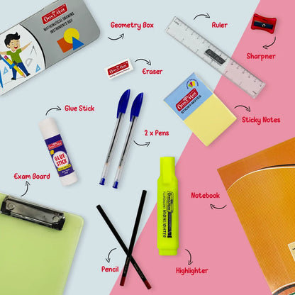 Back to School Kit for Students, Complete School Essentials, Compact & Organized Stationery Set