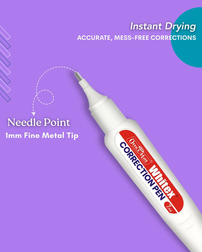 Correction Pen (7ml) – Pack of 10, Instant Drying, Precise Application