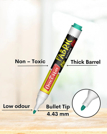 Fabric Markers (10pcs) – DIY Marker, Wash Resistant, Vivid Colours, Works On All Fabric Surfaces