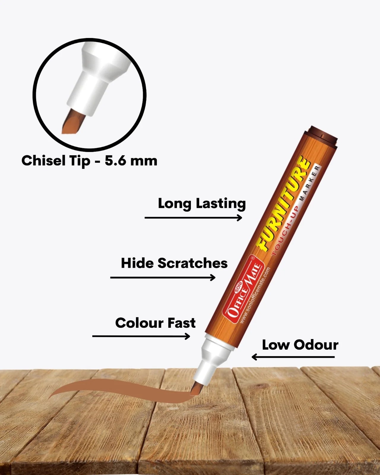 Furniture Markers (10pcs) – Precision Touch-Ups, Rich Wood Tone Colours