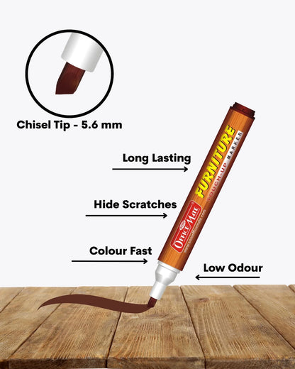 Furniture Markers (5pcs) – Precision Touch-Ups, Rich Wood Tone Colours