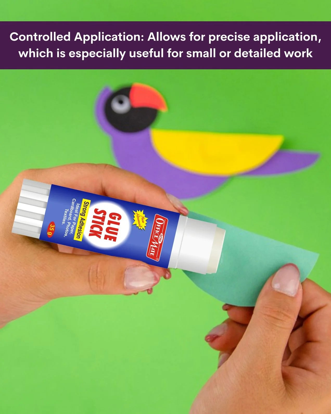 Glue Stick - 35gm, Superior Adhesion, Quick-Drying for School, Office, Crafts, and Home Projects