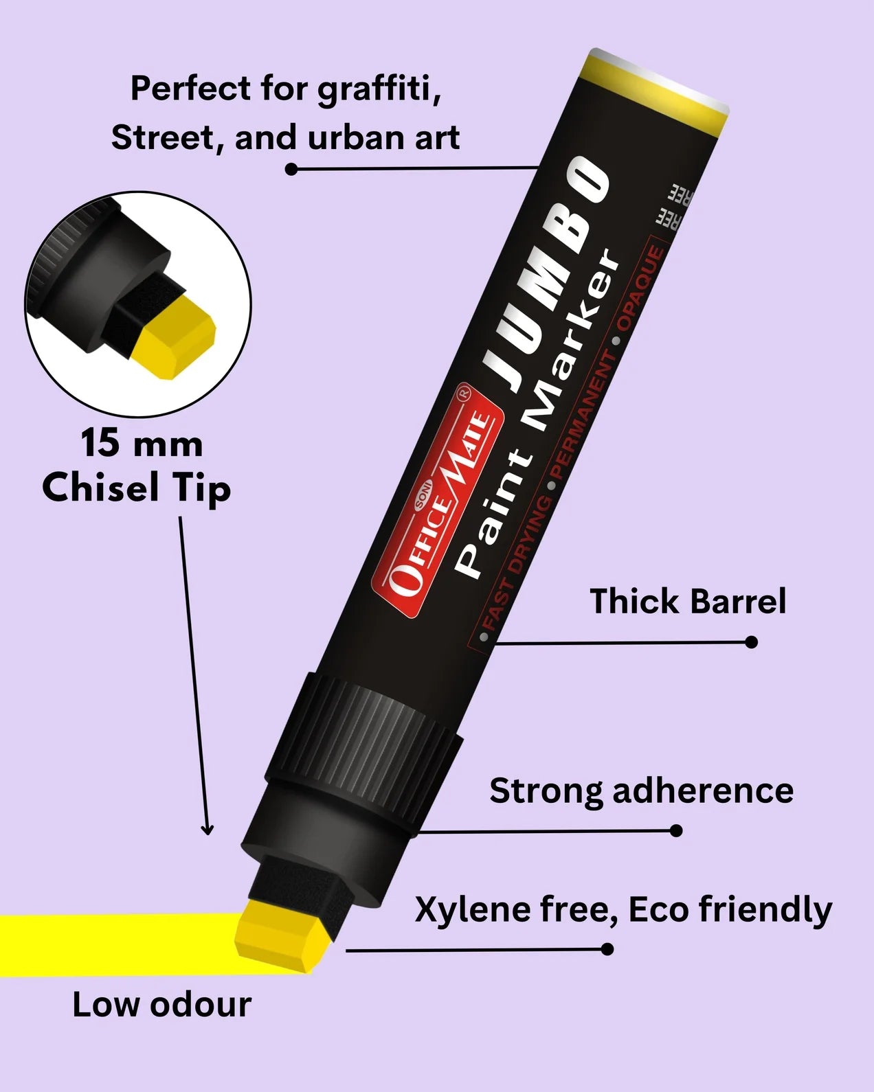 Jumbo Paint Marker (1pcs) – Wide Tip, Non-Toxic, Multi Surface Usage