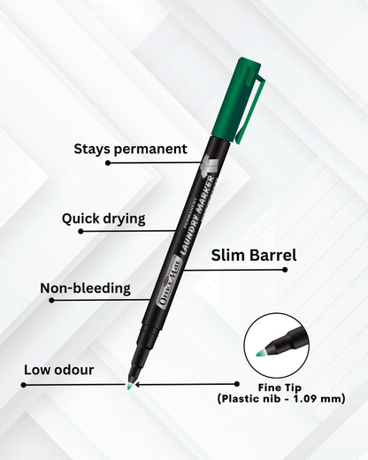 Fine Tip Laundry Markers (10pcs) – Permanent Ink, Non-Toxic, Fade-Resistant