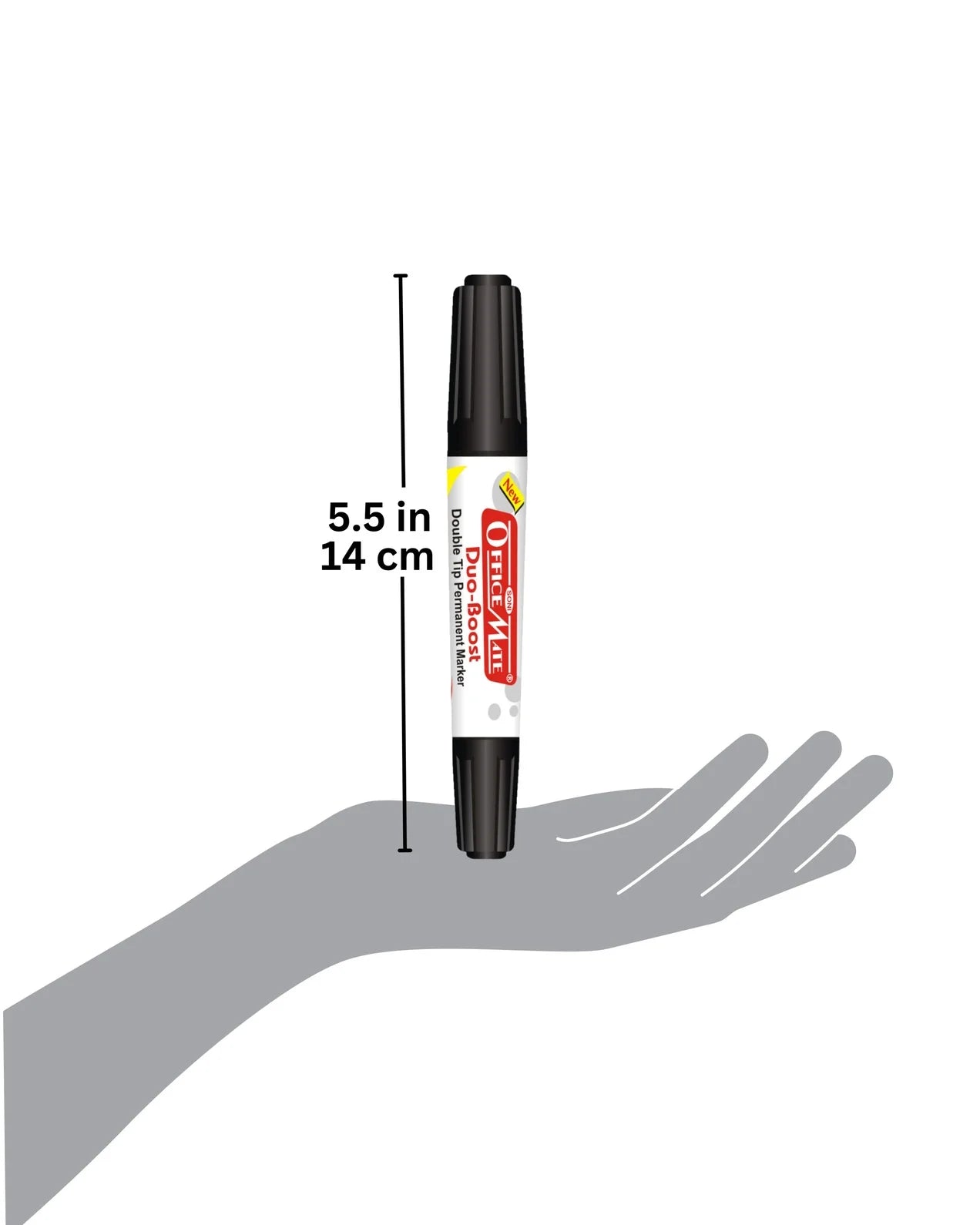 Permanent Marker Double Tip (Bullet + Chisel Tip) – Pack of 10, Quick-Drying, Multi-Surface Marker