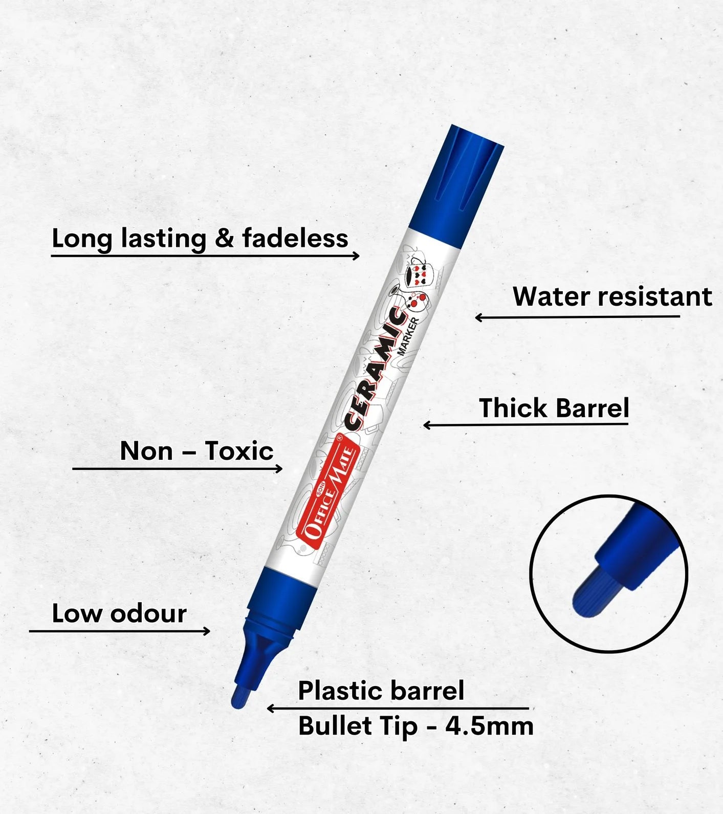 Ceramic Marker (10pcs) – Ideal for Ceramic Art, Smudge proof Ink