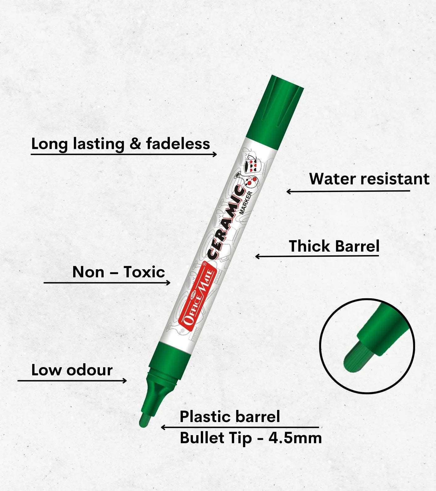 Ceramic Marker (10pcs) – Ideal for Ceramic Art, Smudge proof Ink