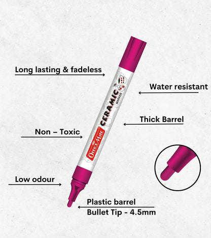 Ceramic Marker (10pcs) – Ideal for Ceramic Art, Smudge proof Ink