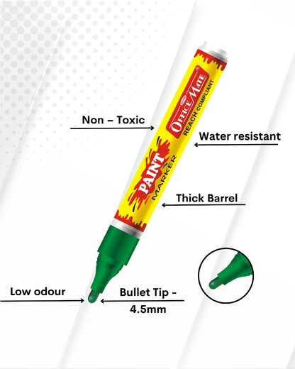 Paint Marker Regular Colors (10pcs) - Vibrant Colours, Non-Toxic, Multi surface usage