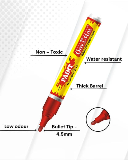 Paint Marker Regular Colors (10pcs) - Vibrant Colours, Non-Toxic, Multi surface usage