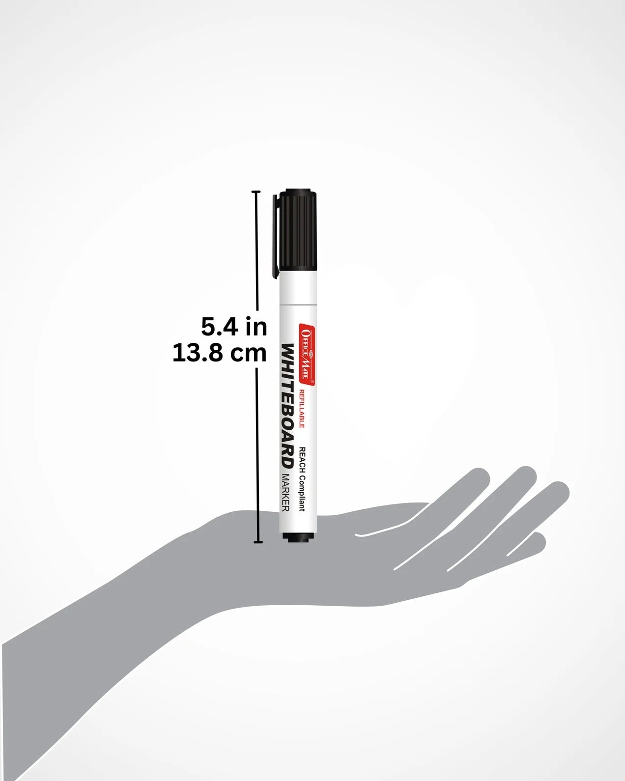 Regular Whiteboard Marker (Cap with a Clip), (10 pcs), Vibrant Colour, Eco-Friendly, Easy to Wipe